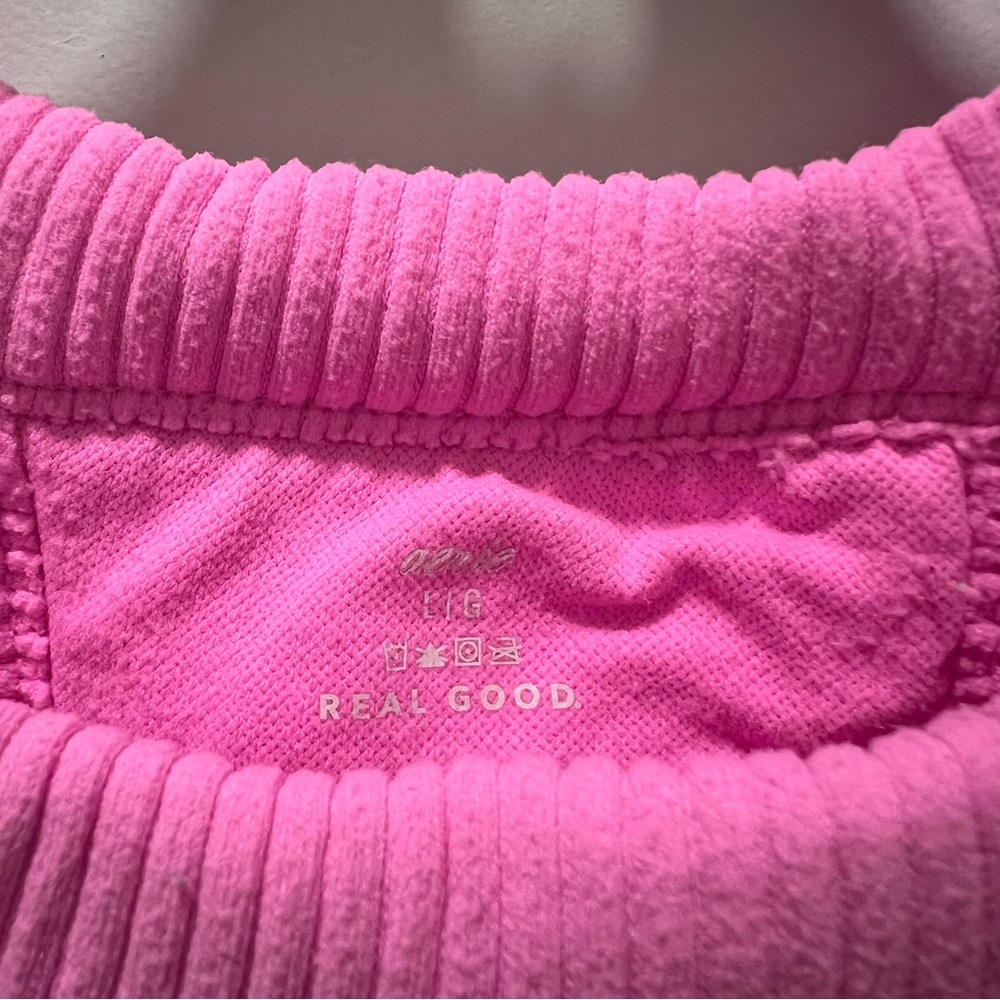 Hot Pink Cropped Aerie Tank Top Large - Picture 2 of 3